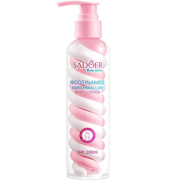 لوسیون بدن مارشمالو سادور بیبی نیکوتینامید 200 میل | SADOER Nicotinamide Marshmallow Body Lotion 200ml